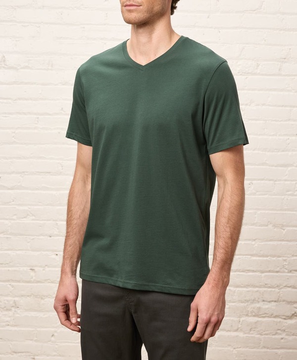 パクト メンズ トップス Tシャツ Vネック Pact Organic Softspun V-Neck Tee Pine Green グリーン