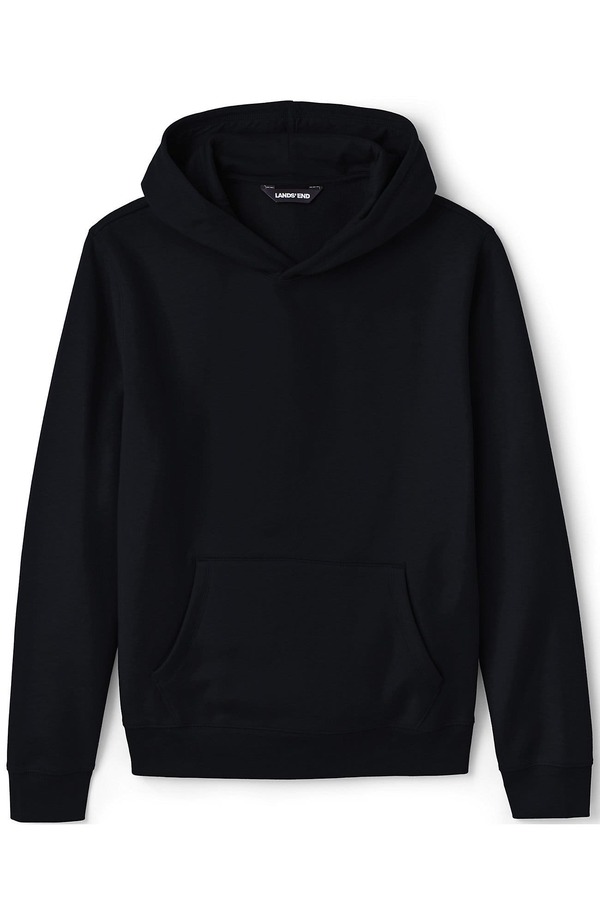 ランズ挙げ句の果て レディース アウター パーカー・スウェット プルオーバー Lands\u0027 End School Uniform Adult Hooded Pullover Sweatshirt Black 黒いこと トップス-パーカー