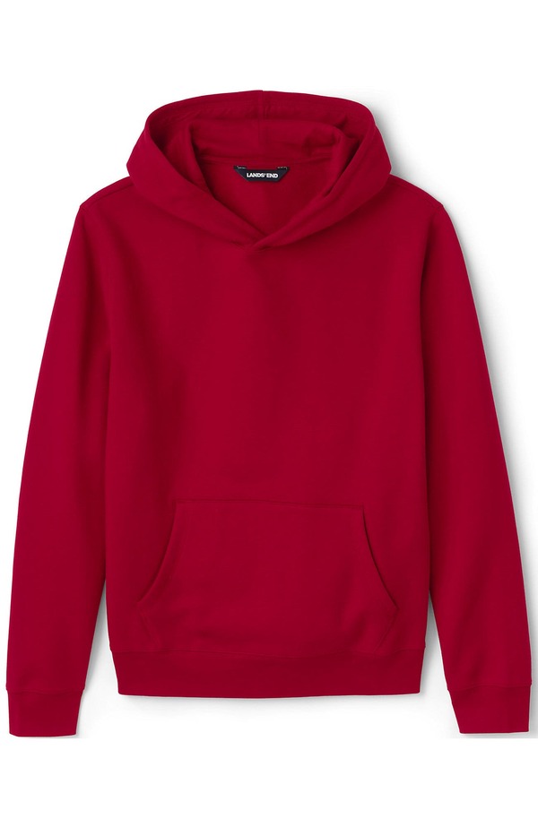 ランズ挙げ句の果て レディース アウター パーカー・スウェット プルオーバー Lands\u0027 End School Uniform Adult Hooded Pullover Sweatshirt Red 赤いこと レディースファッション-パーカー-トップス