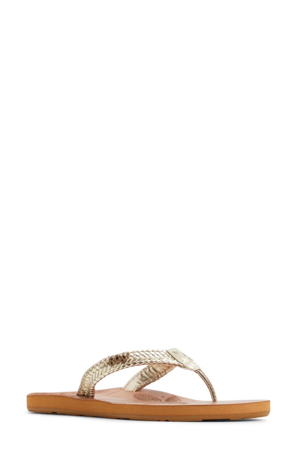 ロキシー レディース シューズ サンダル Roxy LiliII Flip Flop Champagne シャンパン