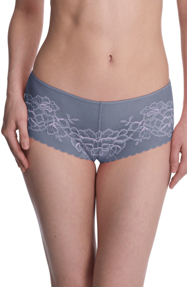 ナトリ レディース アンダーウェア パンツ レース Natori Flora Lace Girl Brief Country Blue/Soft Mulberry ブルー