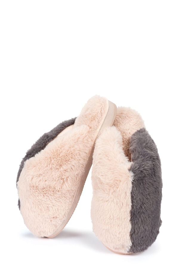 メモイ レディース シューズ サンダル カラーブロック MeMoi Colorblock Slipper Blush-Gray グレー｜ReVida 店