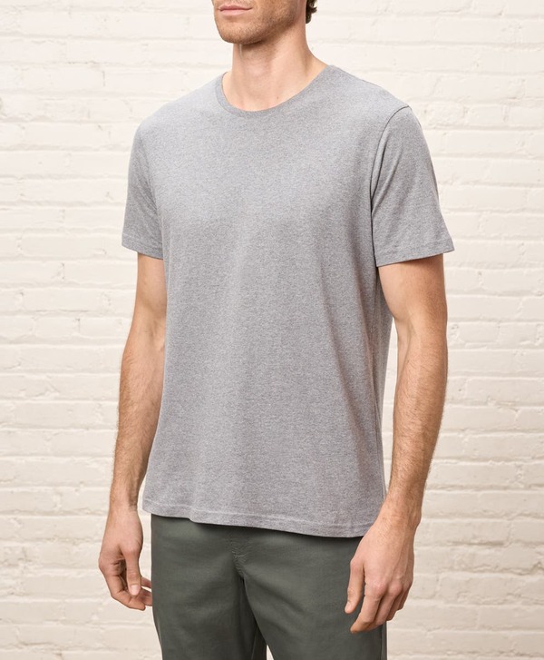 パクト メンズ トップス Tシャツ クルーネック コットン Pact Organicotton Menoftspun Essential Crewneck Tee Heather Grey グレー