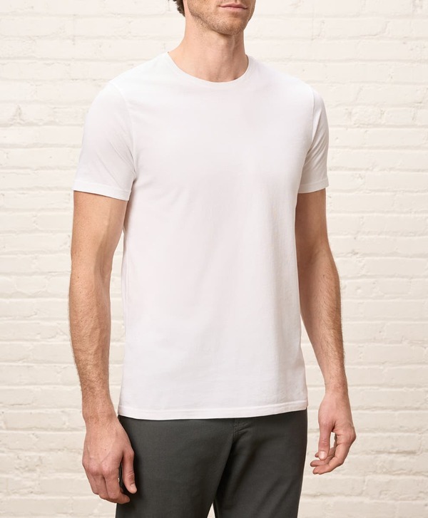 パクト メンズ トップス Tシャツ クルーネック コットン Pact Organicotton Menoftspun Essential Crewneck Tee White ホワイト