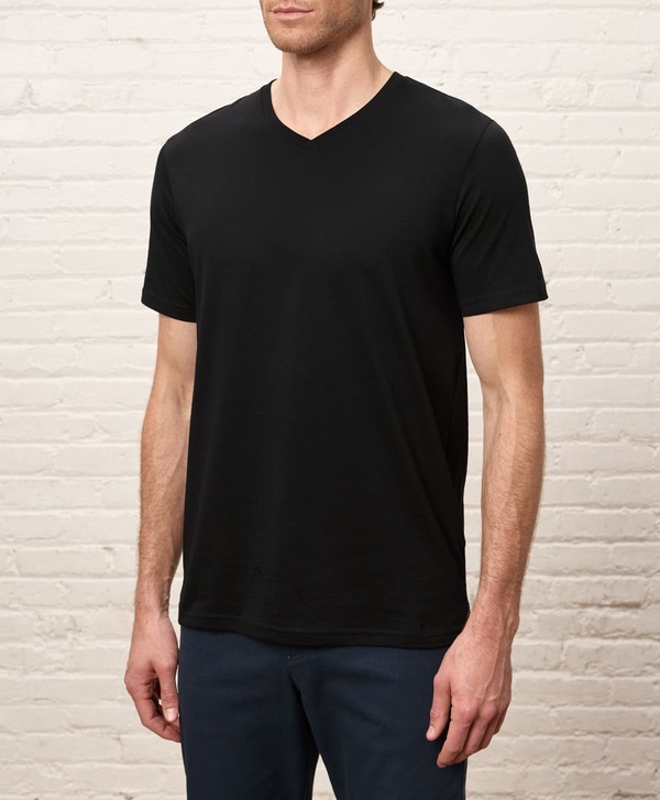パクト メンズ トップス Tシャツ Vネック コットン Pact Organicotton Men'softspun Essential V-Neck Tee Black ブラック