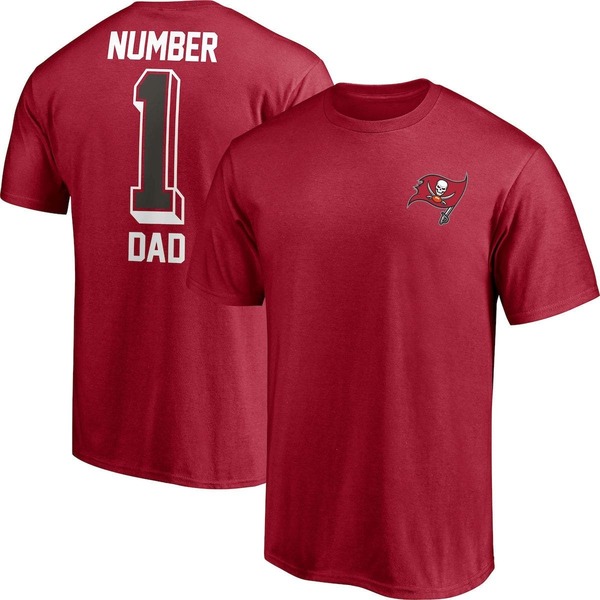 ファナティクス メンズ トップス Tシャツ Men's Fanatics Branded Red Tampa Bay Buccaneers #1 Dad T-Shirt Red レッド