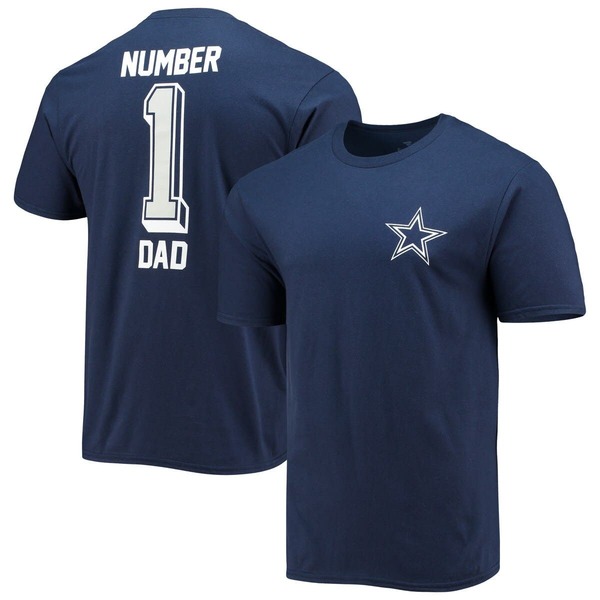 ファナティクス メンズ トップス Tシャツ Men's Fanatics Branded Navy Dallas Cowboys #1 Dad T-Shirt Navy ネイビー