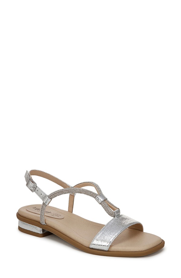 ライフストライド レディース シューズ 踵 サンダル LifeStride Radiant Slingback Sandal Silver しろがね色