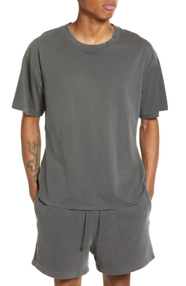 エルウッド メンズ トップス Tシャツ コットン ジャージー Elwood Core Oversize Organicotton Jersey T-Shirt Grey グレー
