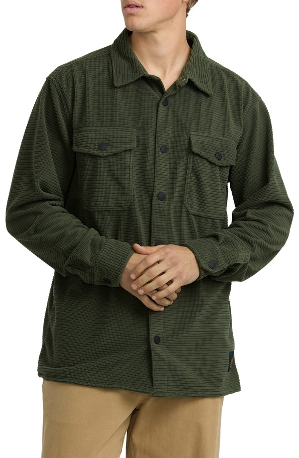 散らし広告ボン メンズ トップス プルオーバー コール天 Billabong Ridge Corduroy Flannel Button-Up Shirt Flat