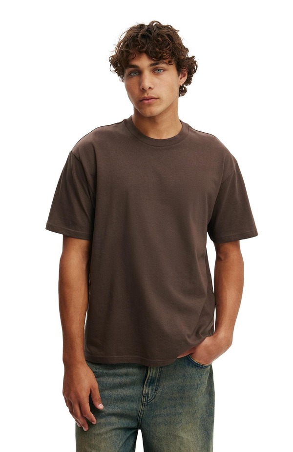 コットンオン メンズ トップス Tシャツ Cotton Men's Everyday Fit-Shirt Washed Chocolate チョコレート