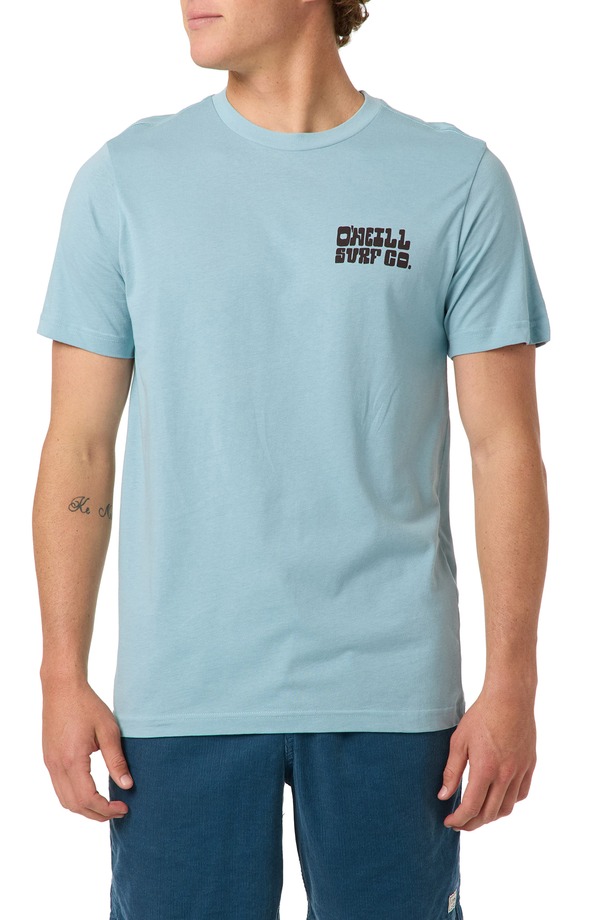 オニール メンズ トップス Tシャツ コットン グラフィック O'Neill De La Cruzer Classicotton Graphic T-Shirt Stone Blue ブルー