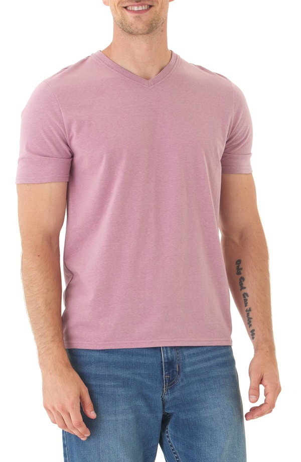 スレッズ・フォー・ソート メンズ トップス Tシャツ Vネック Threads 4 Thought V-Neck Slub T-Shirt Cherry Blossom