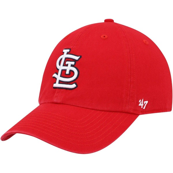 フォーティーセブン メンズ アクセサリー 帽子 Men's '47 Red St. Louis Cardinals Clean Up Adjustable Hat Red レッド｜ReVida 店