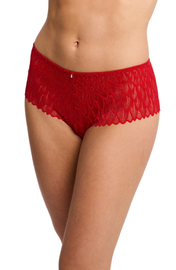 モンテル インティメイツ レディース アンダーウェア パンツ レース Montelle Intimates Feather Lace Brazilian Briefsweet Red レッド