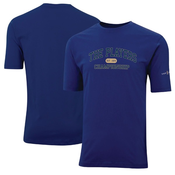アヘッド メンズ トップス Tシャツ ロゴ Men's Ahead Navy THE PLAYERS Arched Logo Pembrooke T-Shirt Blue ブルー|ReVida 店