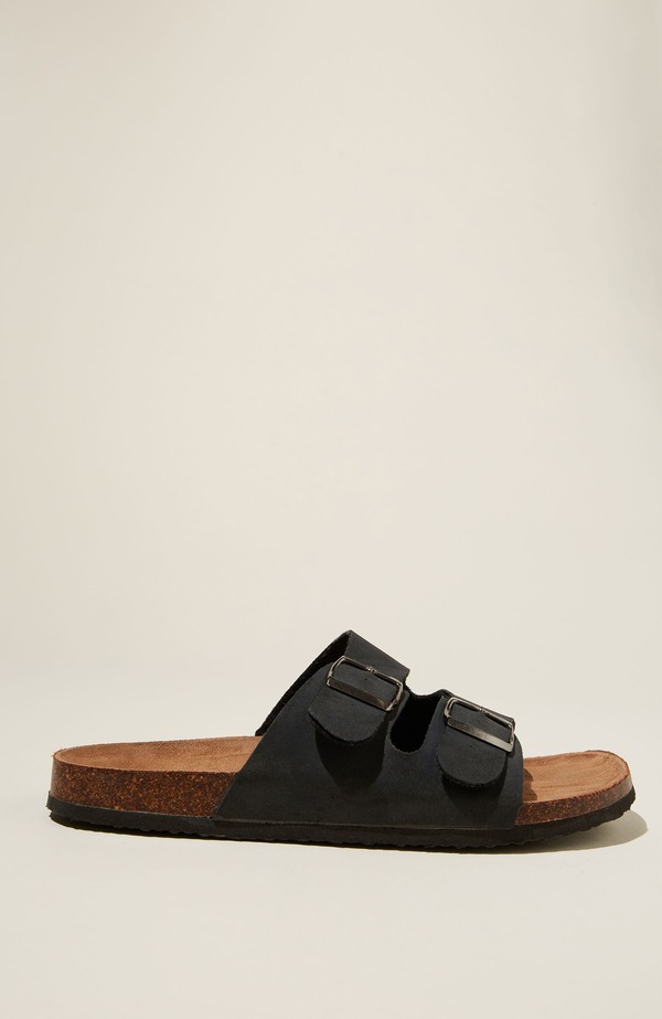 コットンオン メンズ シューズ サンダル Cotton Men's Double Buckle Sandal Black ブラック｜ReVida 店 10,904円