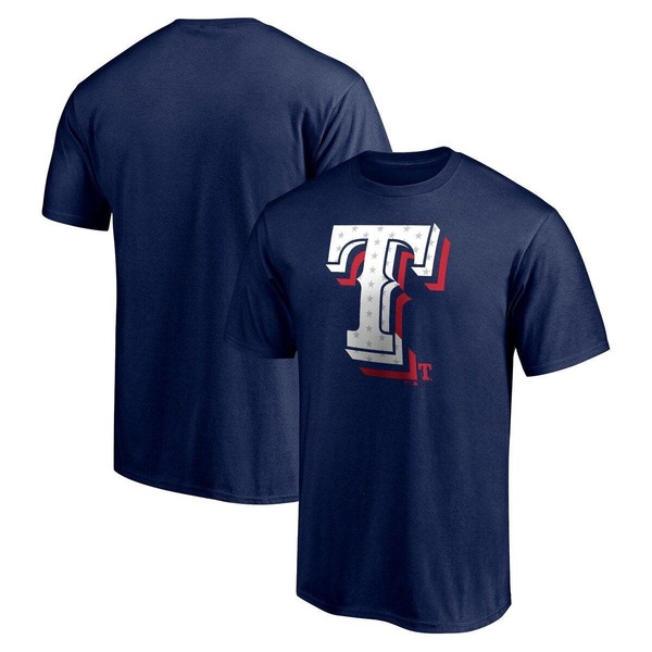 ファナティクス メンズ トップス Tシャツ Men's Fanatics Branded Navy Texas Rangers Red White and Team T-Shirt Navy ネイビー|ReVida 店