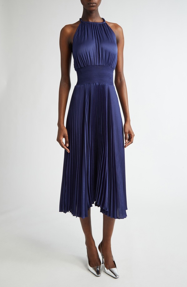 エーエルシー レディース トップス ワンピース プリーツ ミディ A.L.C. Renzo Pleated Midi Dress Riviera