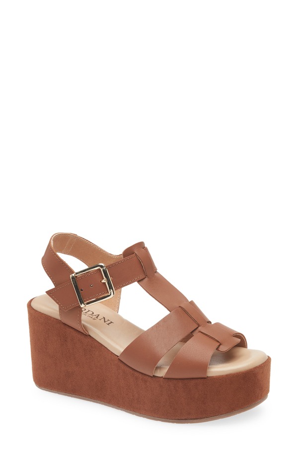 コルダーニ レディース シューズ ヒール プラットフォーム サンダル アンクル Cordani Jordynn Ankle Straplatform Wedge Sandal Cuoio