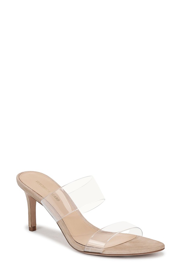 ヴェロニカ ベアード レディース シューズ ヒール サンダル Veronica Beard Asha 75 Sandal Clear/ Sand サンド