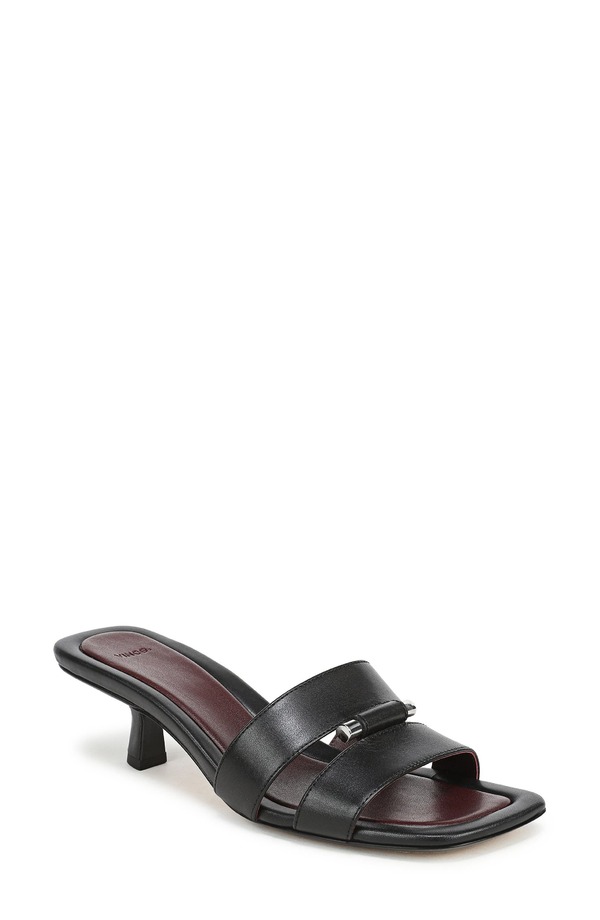 ヴィンス レディース シューズ ヒール サンダル Vince Piper Kitten Heel Sandal Black ブラック 57,640円