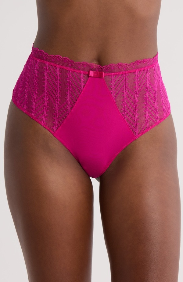 シモーヌペレール レディース アンダー御召しもの ズボン下 Simone Perele Canopee Briefs Hibiscus Pink サクラ色