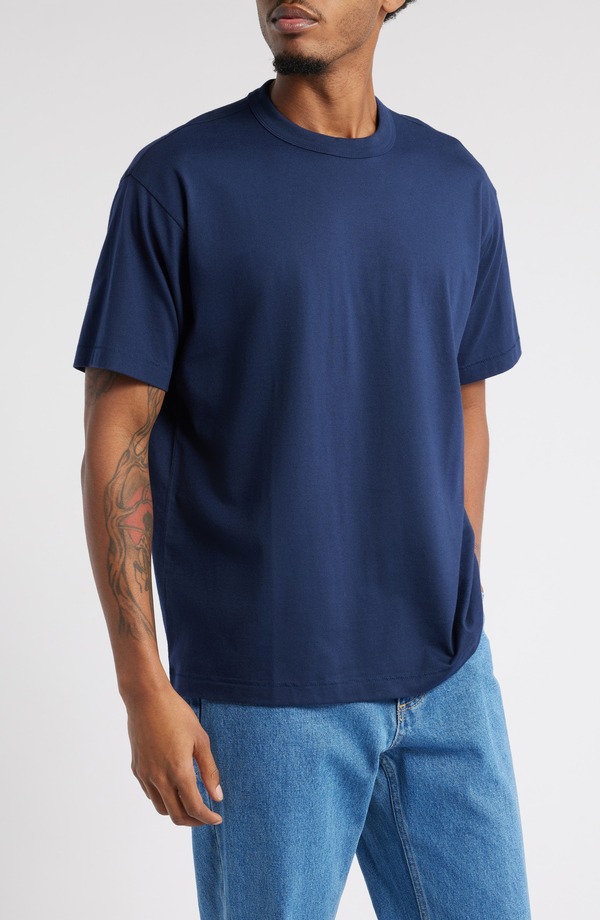 ビーピー メンズ トップス Tシャツ クルーネック BP. Core Crewneck T-Shirt Navy Iris ネイビー