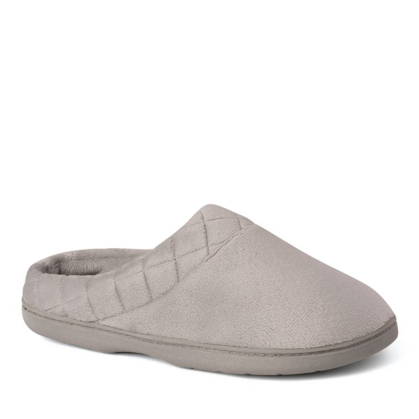 ディアフォームズ レディース シューズ サンダル キルティング DEARFOAMS Darcy Quilted Cuff Velour Clog Slipper Sleet