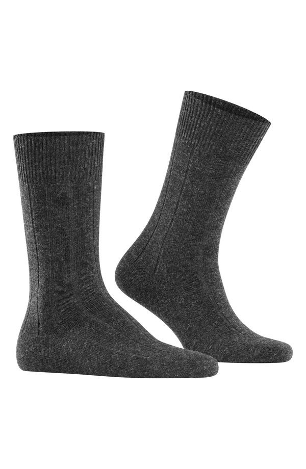 ファルケ メンズ アンダーウェア 靴下 ウール Falke Lhasa Wool Blend Socks Anthracite