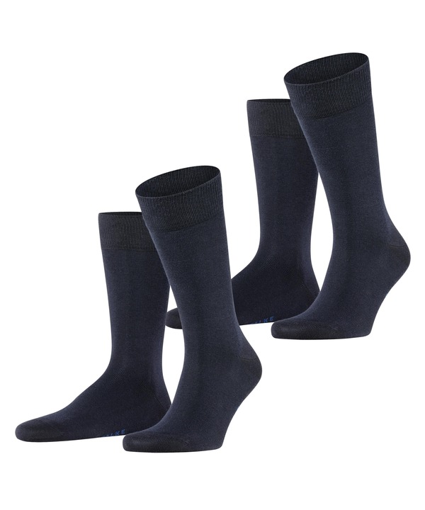 ファルケ メンズ アンダーウェア 靴下 コットン Falke Happy 2-Pack Cotton Socks Dark Navy ネイビー