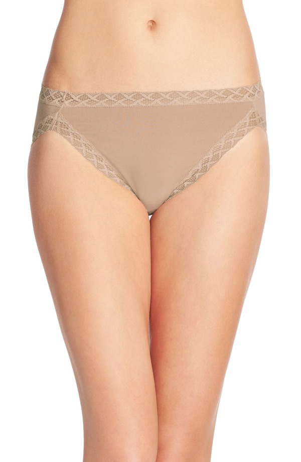 ナトリ レディース アンダー御召しもの ズボン下 綿織物 Natori Bliss Cotton French Cut Briefs Cafe