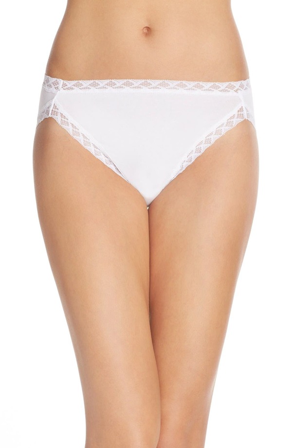 ナトリ レディース アンダー御召しもの ズボン下 綿織物 Natori Bliss Cotton French Cut Briefs White 白いこと