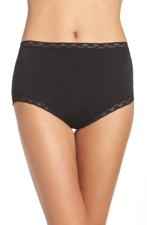 ナトリ レディース アンダー御召しもの ズボン下 綿織物 Natori Blisstretch Cotton Full Briefs Black 黒いこと