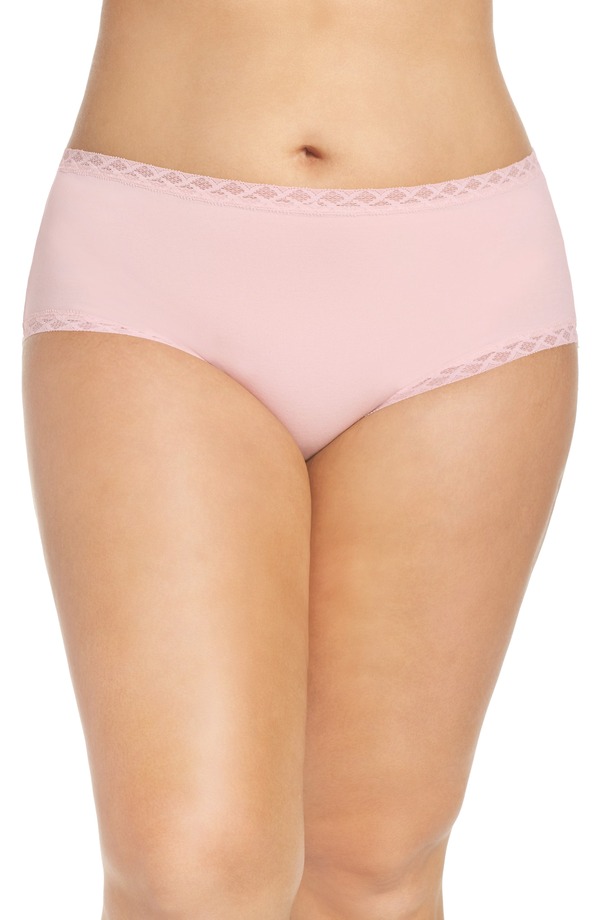 ナトリ レディース アンダー御召しもの ズボン下 綿織物 Natori Blisstretch Cotton Full Briefs Blushing Pink サクラ色