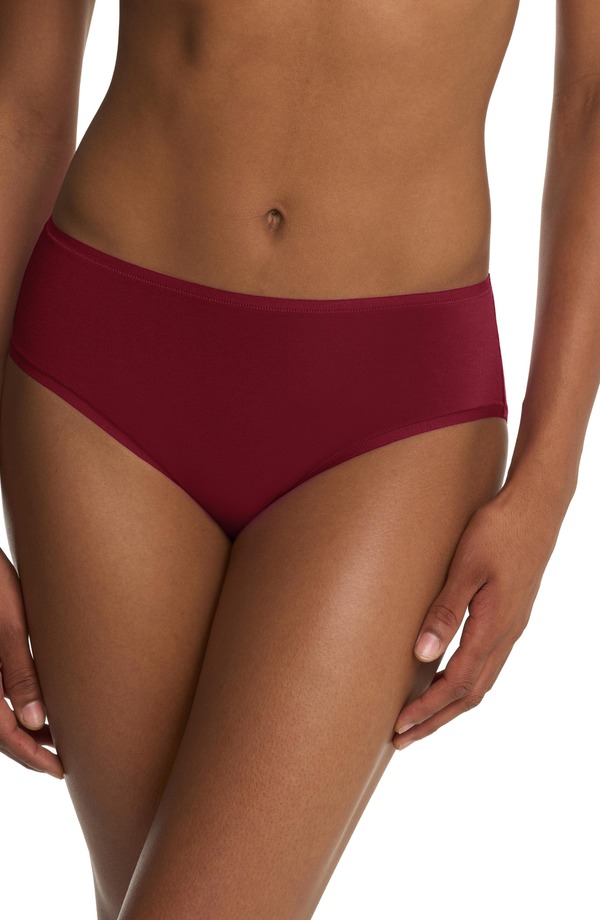ナトリ レディース アンダー御召しもの ズボン下 綿織物 Natori Bliss Bare Cotton Hipster Dk Red 赤いこと