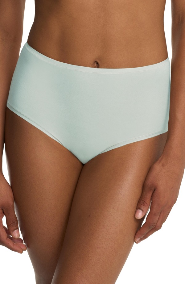 ナトリ レディース アンダーウェア パンツ ハイウエスト コットン Natori Bliss Bare Cotton High Waist Brief Cloud Green グリーン
