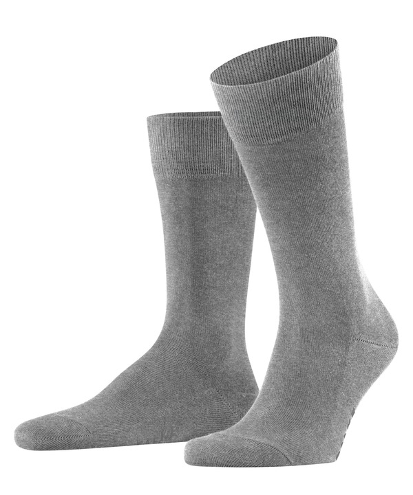 ファルケ メンズ アンダーウェア 靴下 コットン Falke Family Sustainable Cotton Socks Light Grey Melange グレー