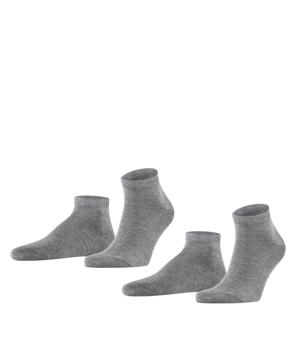 ファルケ メンズ アンダーウェア 靴下 スニーカー コットン Falke Happy Cotton Sneaker Socks Light Grey Melange グレー
