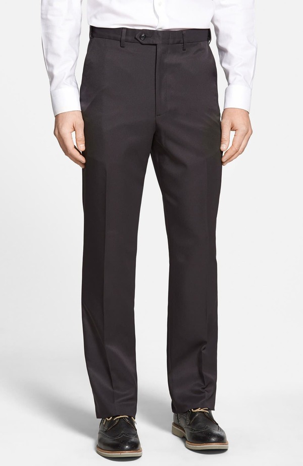 ベール メンズ ボトムス カジュアルパンツ Berle Self Sizer Waist Flat Front Classic Fit Microfiber Trousers Black ブラック