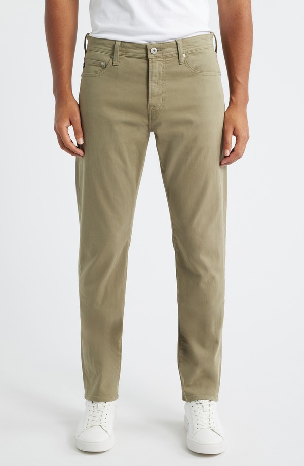 エージー メンズ ボトムス カジュアルパンツ Tシャツ AG Everett Stretch Sateen Slim Straight Pants Dusty Sage セージ