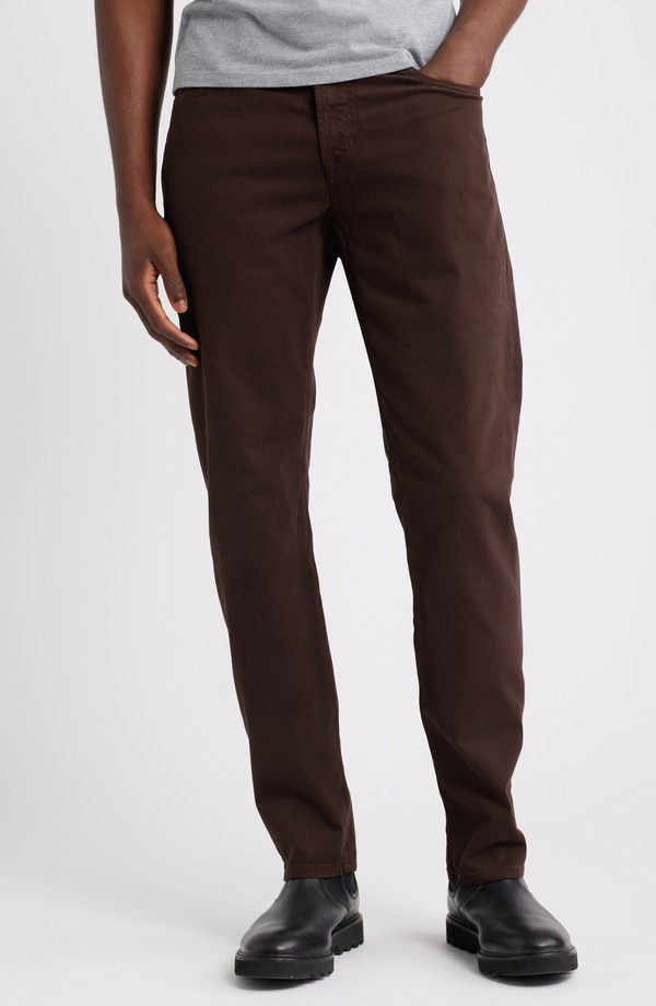 エージー メンズ ボトムス カジュアルパンツ Tシャツ AG Everett Stretch Sateen Slim Straight Pants Raw Umber