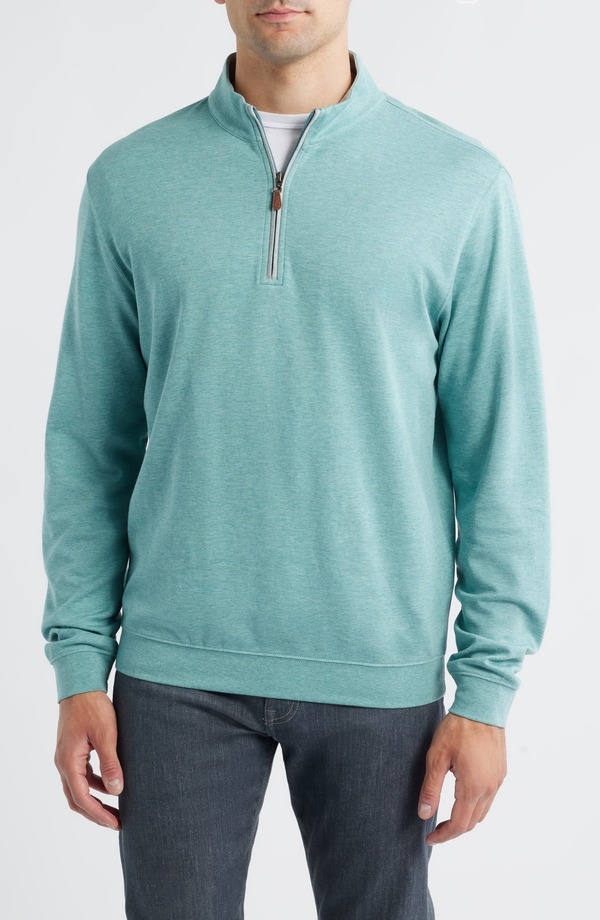 ジョニー オー メンズ アウター パーカー・スウェット ハーフジップ johnnie-O Sully Quarter Zipullover Fountain
