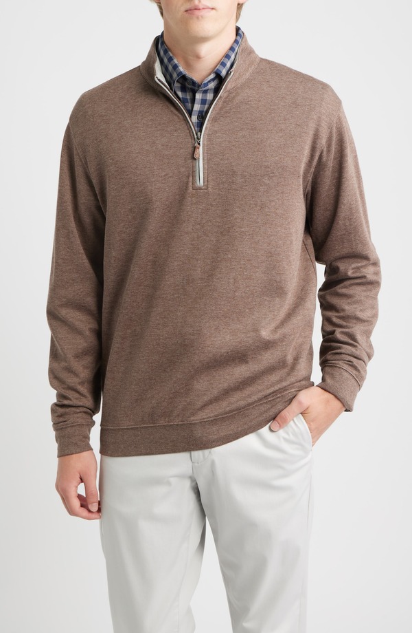 ジョニー オー メンズ アウター パーカー・スウェット ハーフジップ johnnie-O Sully Quarter Zipullover Grizzly