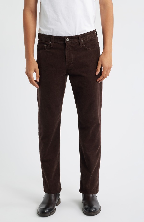 エージー メンズ ボトムス カジュアルパンツ ストレート コーデュロイ AG Everett Straight Leg Corduroy Pants Raw Umber