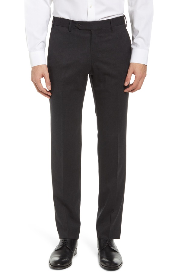 ザネッラ メンズ ボトムス カジュアルパンツ ウール Zanella Parker Stretch Wool Trousers Charcoal チャコール