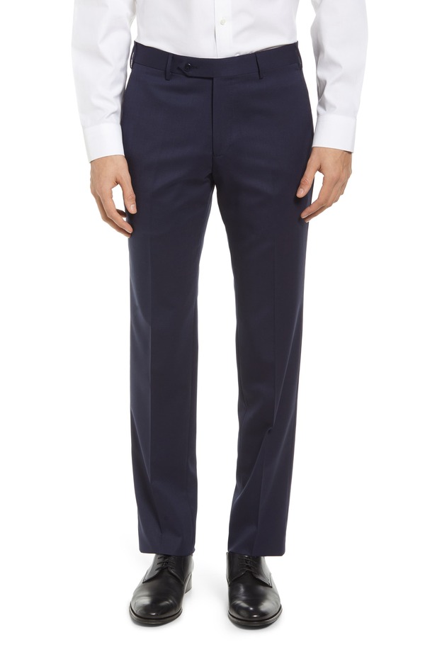 ザネッラ メンズ ボトムス カジュアルパンツ ウール Zanella Parker Stretch Wool Trousers Navy ネイビー