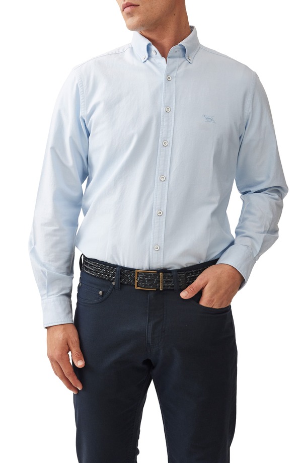 ロッドアンドグン メンズ トップス シャツ ダウン Rodd & Gunnorth Island Solid Button-Down Shirt Powder Blue ブルー