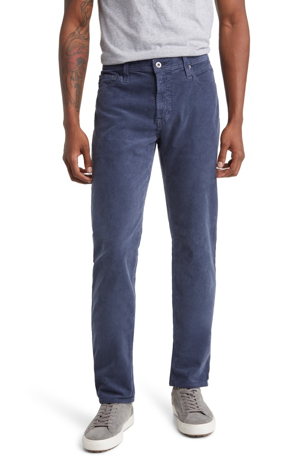 エージー メンズ ボトムス カジュアルパンツ スリムフィット コーデュロイ AG Tellislim Fit Corduroy Pantsulfur Blue Note ブルー