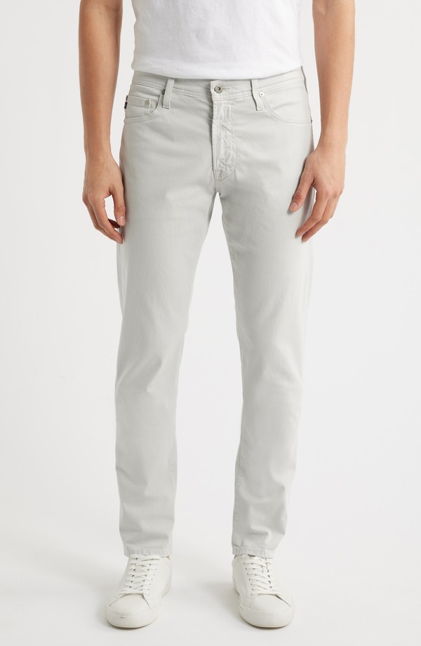 エージー メンズ ボトムス カジュアルパンツ Tシャツ AG Tellistretch Sateen Modern Slim Pantsilver Fog シルバー|ReVida 店